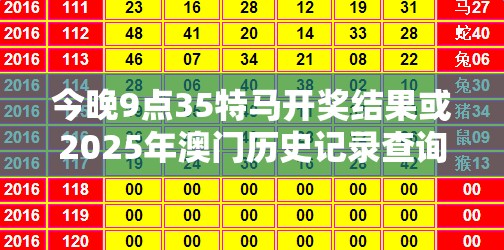 今晚9点35特马开奖结果或2025年澳门历史记录查询，基础释义、专家解读解释与落实?抵制不实承诺危害