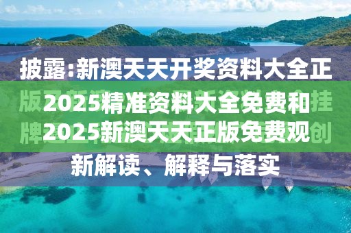 2025精准资料大全免费和2025新澳天天正版免费观看，基础释义、专家解读解释与落实?抵制不实承诺危害