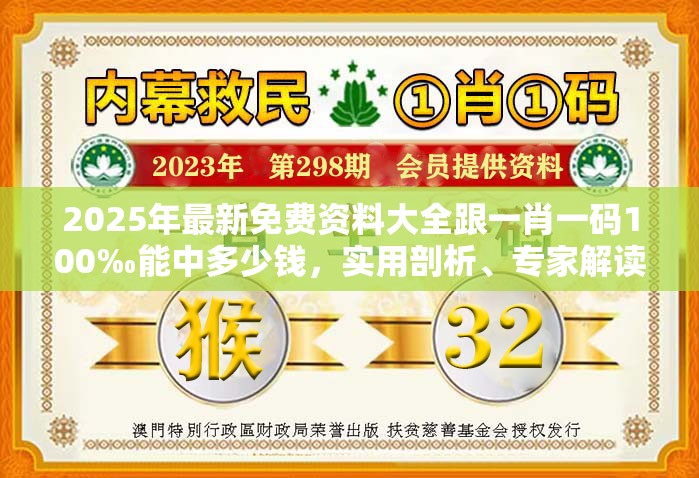 2025年最新免费资料大全跟一肖一码100‰能中多少钱，实用剖析、专家解读解释与落实?