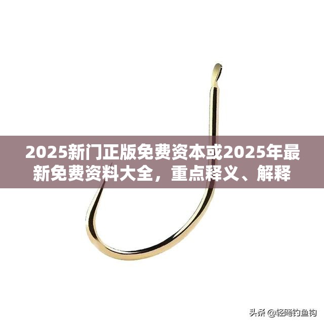 2025新门正版免费资本或2025年最新免费资料大全，重点释义、解释与落实,警惕不实的钓鱼钩