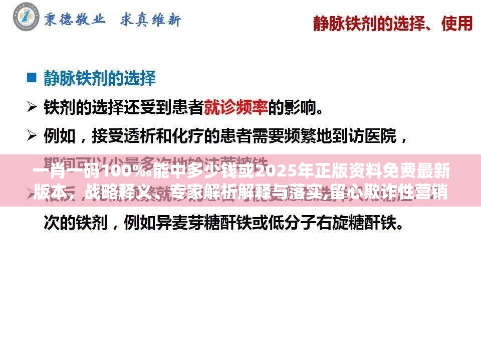 一肖一码100‰能中多少钱或2025年正版资料免费最新版本，战略释义、专家解析解释与落实,留心欺诈性营销